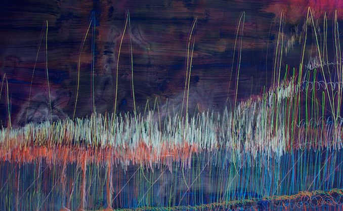 Magic Carpet VI, Acryl und Farbstifte auf Carton,250x218cm,2015 .jpg